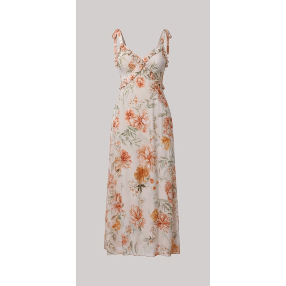 Christian Lacroix Luxury Maxi Dress Large Resort Floral Wedding Guest Dress